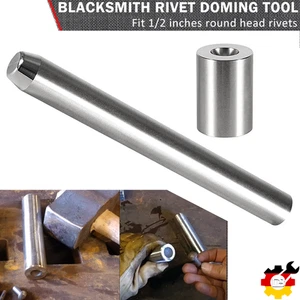 Blacksmith Rivet Doming Punch Bucking Tools Factory Formed 1/2" Head 5/16" Dome - Bild 1 von 10