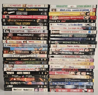 Lot 50 DVD Mix BIlingual, Bilingue English, French   Pre-owned  - Image 1 of 4