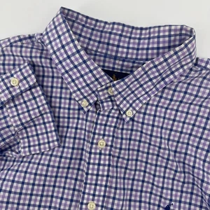 Ralph Lauren Men's 2XL Purple Checkered Long Sleeve Button Down Shirt Casual - Picture 1 of 8