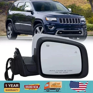 Chrome Passenger Side Mirror Manual Folding For Jeep Grand Cherokee 2011-2022 - Bild 1 von 14