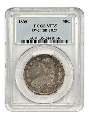 1809 50C PCGS VF35 (O-102a) - Capped Bust Half Dollar - Image 1 of 4