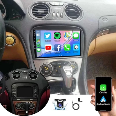 Carplay 4+64GB Android 15 Car Radio For Mercedes Benz SL R230 SL350 SL500 SL300 - Image 1 of 4