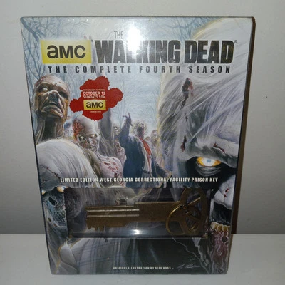 The Walking Dead Fourth Season (DVD 2013) Limited Edition w/ Prison Key Sealed - Image 1 of 2