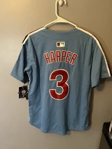 NWT Men’s Small Nike Bryce Harper Phillies Powder Blue Jersey. Small - Picture 1 of 5