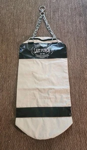 50" LAST PUNCH Heavy Duty Black Canvas Pro Quality PUNCHING BAG W/ Chains New - Picture 1 of 6