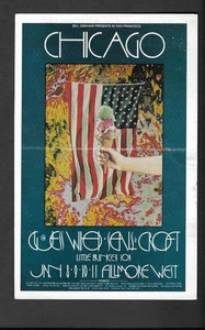 Chicago Guess Who Seals & Crofts Fillmore volantino concerto 1970 BG 211 - Foto 1 di 2