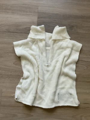 Винтажный укороченный вязаный майка Dickie размер XS воротник кукла Y2K слоновой кости кремовый сексуальный клуб - Изображение 1 из 4