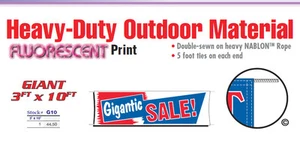 GIGANTIC SALE Banner Sign discount shopping clearance special fall spring winter - Picture 1 of 1