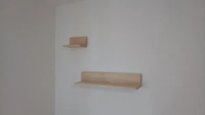 Wandregal Holz Massiv Hängeregal Fichte Natur Unbehandelt 2er Set - Bild 1 von 14
