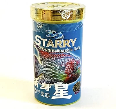 XO Starry Flowerhorn Fish Comida Gránulos Cíclidos Inducir Puntos Brillantes 120g Foto 1 de 4