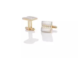 Gemelos de lujo de plata y oro piedras de cinco filas regalo regalo entrega en el Reino Unido - Imagen 1 de 7