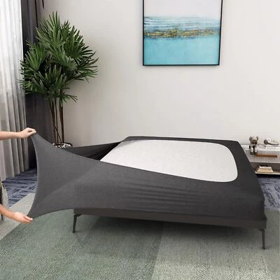 Alyvia Spring Box Cover Full Size - Jersey Full/Full XL, Heather Gray  - Image 1 of 4