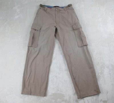 ВИНТАЖНЫЙ Tommy Hilfiger брюки мужские 31 коричневый джинсовой ткани джинсы Cargo 00s повседневный 31 X 30 * - Изображение 1 из 4