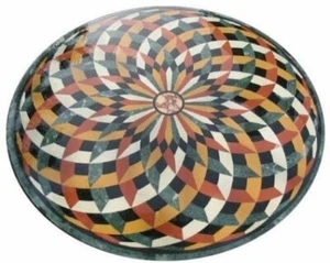 18" green Marble Coffee dining Table Top fancy Inlay antique Mosaic malachite - Picture 1 of 4