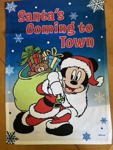 Disney Santa's Coming To Town Garten Flagge (12,5" x 18") Mickey - Bild 1 von 2