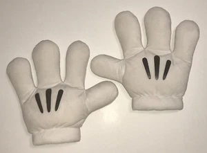 Disney Mickey Mouse Mitts Oversized White Plush Gloves (Used) - Picture 1 of 1