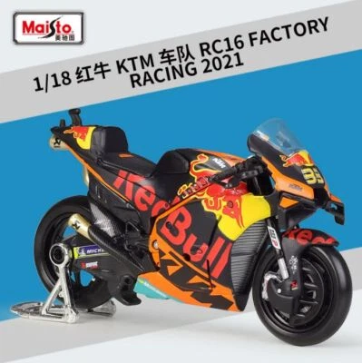 Maisto 1:18 RedBull KTM AJO RC16 MotoGP Motorcycle Brad Binder Miguel Oliveira - Image 1 of 4