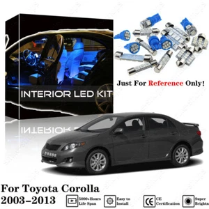 Blue Interior LED Light Kit + White License Light For Toyota Corolla 2003-2013 - Bild 1 von 12
