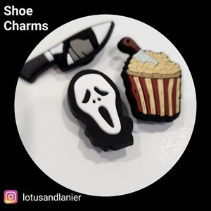 Shoe Charms "Ghostface" Charms Set of 3 - Picture 1 of 2