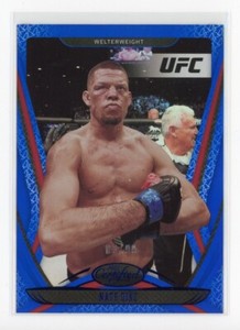 NATE DIAZ 2021 Panini Chronicles UFC #134 BLUE CERTIFIED PARALLEL 5/99