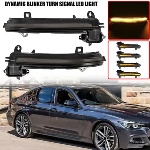 Side Mirror Turn Signal Light FOR BMW 3 Series F30 F31 F35 F80 E84 11-19 Smoked - Picture 1 of 12