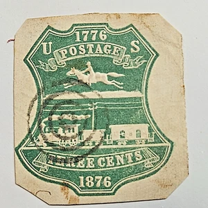 US Cut Square Sc U221, 3c green on white, Used CV$25.00 (504C89) - Picture 1 of 1