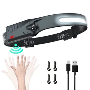 Led Headlamp Flashlight Rechargeable Headlamps 1000 Lumen 230 Wide Floodlight & - Picture 1 of 9