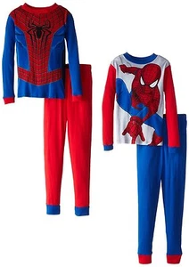 Marvel Spider-Man 4 PC Long Sleeve Tight Fit Cotton Pajama Set Boy Size 6 - Picture 1 of 1