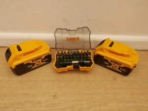 DeWalt DCB184 18v xr 5 ah Li-Ion Batteries x 2 + DT7969 32pc screwdriver bitset - Picture 1 of 2