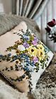 Floral Style Handmade Pillow Ribbon Embroidery For Couch Bed Room Sofa Mom Gift