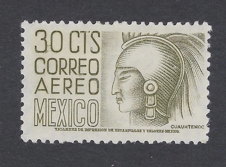 A & A ISSUE "CUAUHTEMOC" 30c #C220Bl-aa56 Perf 11.5x11 PPR #2 (AR18)* - Imagem 1 de 1