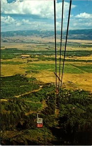 Teton Village Aerial Tram Wyoming Postcard - Picture 1 of 2