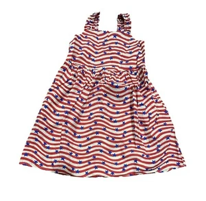 Girls' Americana Woven Dress - Cat & Jack Cream/Red L (10/12) Plus - Picture 1 of 2