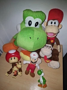 Diddy Kong Super Mario Yoshi Plush, Toad Light & Figures Nintendo - Picture 1 of 7