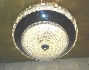 Bellissimo lampadario plafoniera kinkeldey vintage glass Ceiling lam 70's Ø40cm - Bild 1 von 8