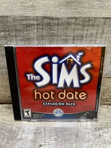 Vintage The Sims Hot Date Expansion Pack Big Box PC Video Game w/ key - Picture 1 of 4
