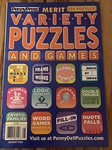 Merit VARIETY PUZZLES AND GAMES magazine PennyPress DELL Sudoku AUG 2020 New! - Bild 1 von 12