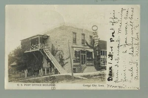 Central City IOWA RPPC 1907 TIENDA Oficina de Correos nr Anamosa Monticello Marion  - Imagen 1 de 2