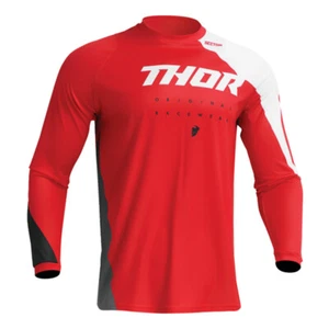 Thor Sector Edge Red and White MX Off-Road Jersey Youth Sizes 2XS - XL - Picture 1 of 1