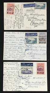 LEBANON 1948/1949- -3 x CARD TO SWITZERLAND --F/VF - Picture 1 of 2