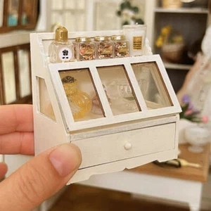 1:12 Scale Dollhouse Miniature Tiny Furniture Vintage Storage Cabinet Unfinished - Picture 1 of 7
