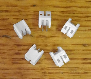 Mini 2 Pin Male Connector Housing 90 Degree Right Angle 2.0mm Pitch 5 Pack - Picture 1 of 3