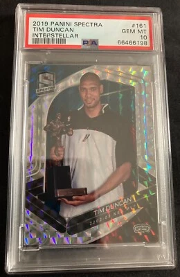 2019-20 Panini Spectra Tim Duncan 2002-03 Interstellar 20/49 PSA 10 Wembanyama - Image 1 of 2