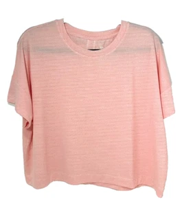 All in motion Women's Short Sleeve Back Slit Textured Top - Heathered Orange XXL - Picture 1 of 10