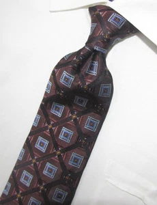 185 $ Robert Talbott Chelsea braun schwarz & blau gewebte Seidenkrawatte 60" x 4"  - Bild 1 von 5