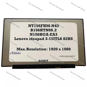 NT156FHM-N43 V8.0 Fit B156HTN06.2 N156HGA-EA3 For Lenovo Ideapad 3-15ITL6 82H8 - Picture 1 of 1