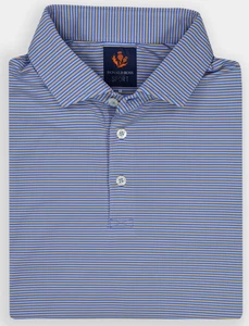 NEW Donald Ross SPORT Cody Multi Stripe Golf Polo Shirt XL Iris Coastal Marigold - Picture 1 of 2