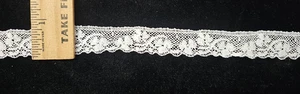 Vintage/Antique, White, Cotton Trim, Leavers Lace, 25 Yards - Picture 1 of 1