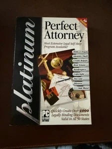 Perfect Attorney Platinum 4-CDs Windows 98SE, ME, 2000, XP Netzero Cosmi 2004 - Picture 1 of 3