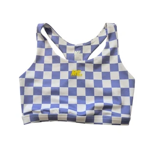 ME. Melody Eshani Periwinkle blau kariert Racerback Sport BH Small sportlich - Bild 1 von 6